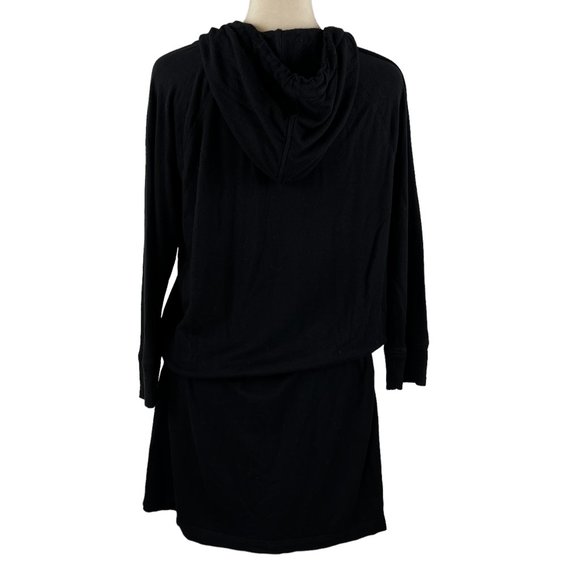 Super soft! SOMA Black Loungewear One-Piece Long-Sleeve Mini Skirt Hoodi… - Picture 3 of 8